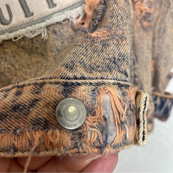 Alchemist Blessed Lemon City Distressed Denim Jacket XS - Picture 2 of 5